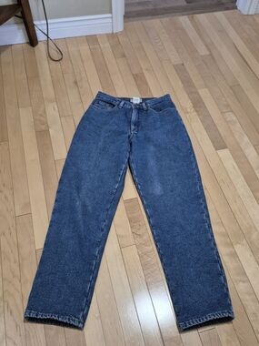 L.L. Bean Women's Straight-Leg Dark Blue Fleece LINED VINTAGE  Jeans